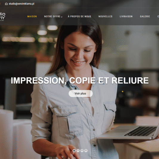Site crée par nous pour une magasin photo
